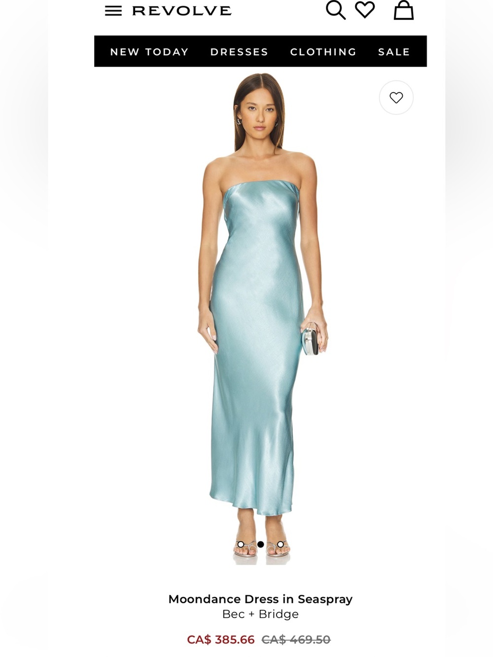 BNWT BEC & BRIDGE MOON DANCE STRAPLESS MAXI DRESS SEA SPRAY SIZE 4